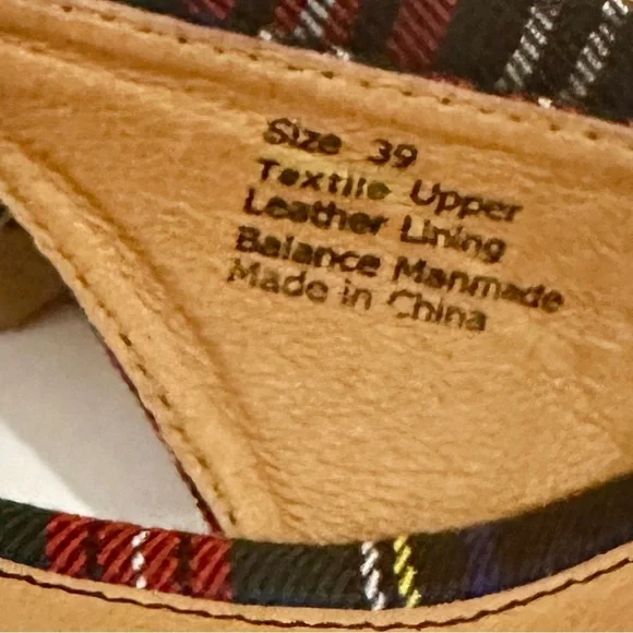 Matiko Multicolor Plaid Slingback Flats - Picture 8 of 8